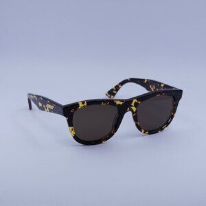 Bottega Veneta BV1001S 002 Sunglasses Havana Square Frame, Brown Lenses